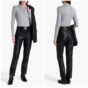 Walter Baker Yvette Genuine Leather Pants Black